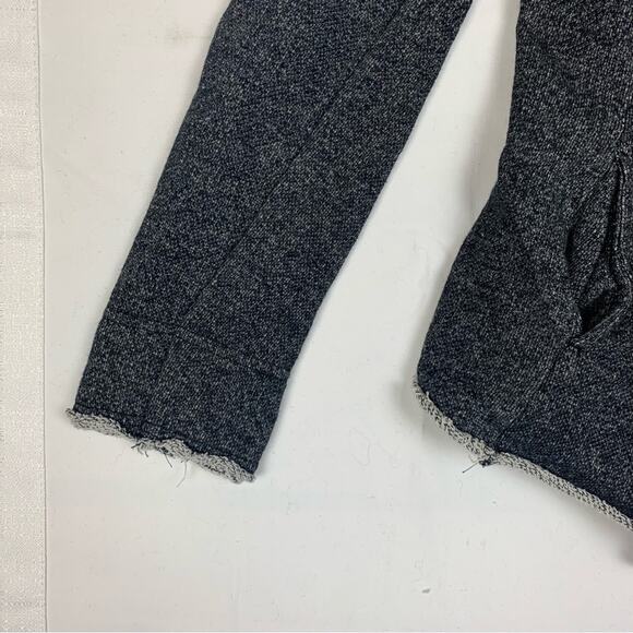 Blanc Noir asymmetrical jacket women's small gray grunge moto waterfall distress - Picture 5 of 12